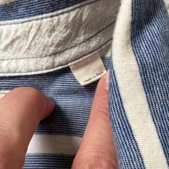 Billy Reid striped 100% cotton polo size XXL - Picture 6 of 12
